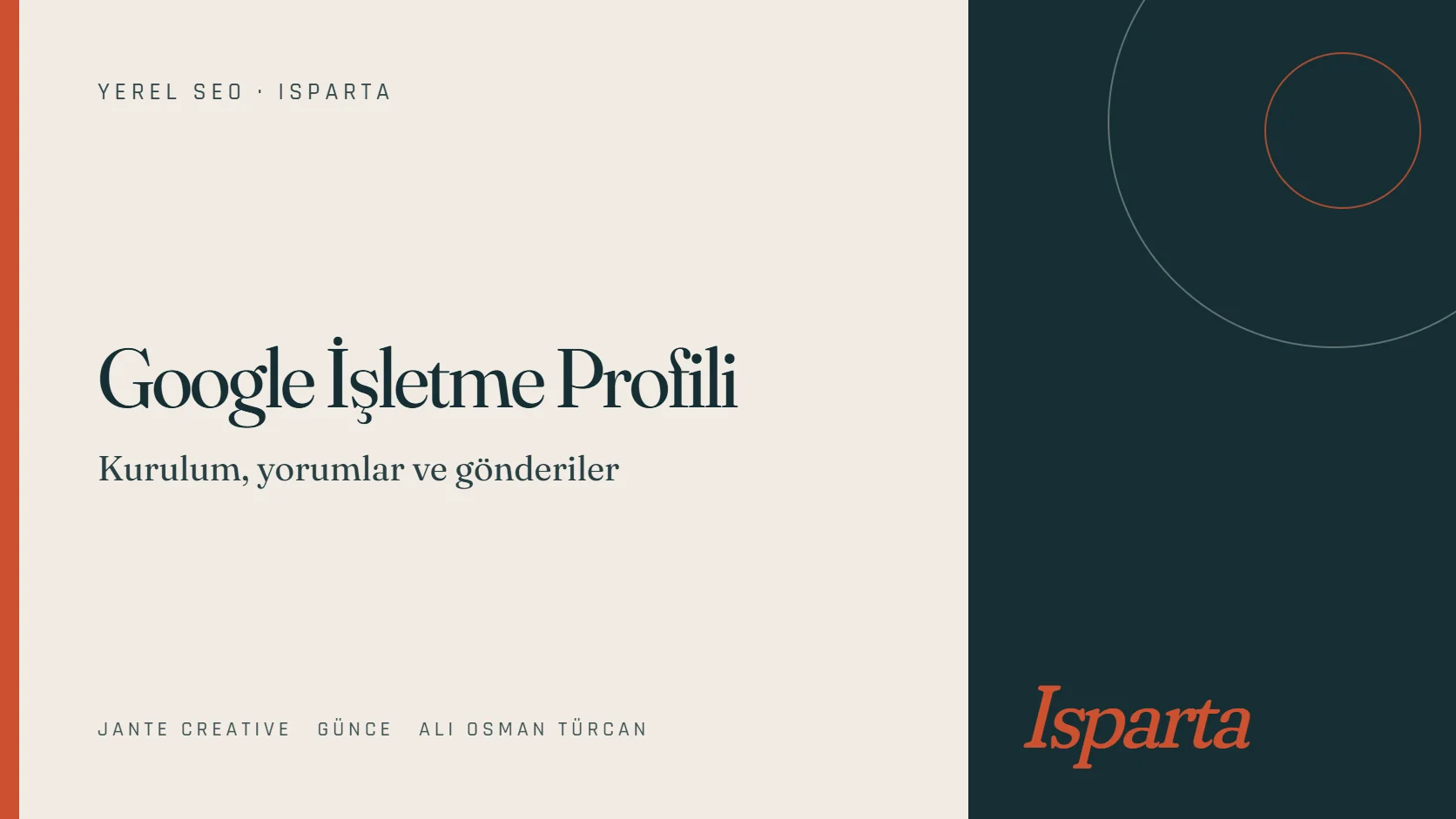 Isparta’da Google İşletme Profili’ni kurallarına göre kurmak kapak görseli (Jante Creative)